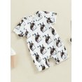 thumbnail image 3 of Genuiskids Western Baby Boy Girl Clothes Cow Print Short Sleeve Romper Bodysuit One Piece Jumpsuit Playsuit Infant Summer Outfit 0-18M, 3 of 8