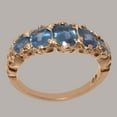 thumbnail image 2 of LBG British Made 9k Rose Gold Natural Sapphire Womens Anniversary Ring - 33 size options - Size 4.5, 2 of 6