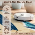 thumbnail image 6 of Design&I 8'x10' Washable Area Rug Sleek Flatweave Pet Friendly Surfboard Wave Stripe Nautical Border Aesthetics Surf Bathroom for King Size Bedroom, Under Bed, 6 of 7