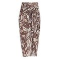 thumbnail image 5 of Time and Tru Women's Printed Pareo, One Size, Swirling Paisley Brown, 5 of 5