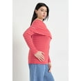 thumbnail image 3 of June + Vie Women's Plus Size Long-Sleeve Off-The-Shoulder Top, 3 of 4