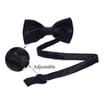 thumbnail image 2 of Boys Silk Bow Ties Formal Solid Bowtie Adjustable Length Black, 2 of 5