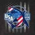 thumbnail image 6 of Wild Bobby Great White Shark USA Since 1776 Women Tri-Blend Racerback Tank Top, 6 of 6
