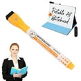 thumbnail image 2 of CoreLiving Magnetic Dry Erase Markers Fine Point Low Odor Thin Tip Pens with Attached Eraser for White Board Calendar Fridge and Magnetic Dry Erase Board 1 Count Orange, 2 of 7