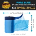 thumbnail image 2 of Dura-Gold 22" Wide x 65' Long Roll of Pure Blue Pre-Taped Masking Film, 0.4 Mil Pre-Folded Overspray Paintable Plastic Protective Sheeting, Pull Down Drop Sheet - Auto Painting, Cover Walls Furniture, 2 of 6