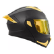 thumbnail image 2 of Casco Sleek De Moto Abatible En Oro Mate Con Luz Negro AMARILLO TALLA S, 2 of 5