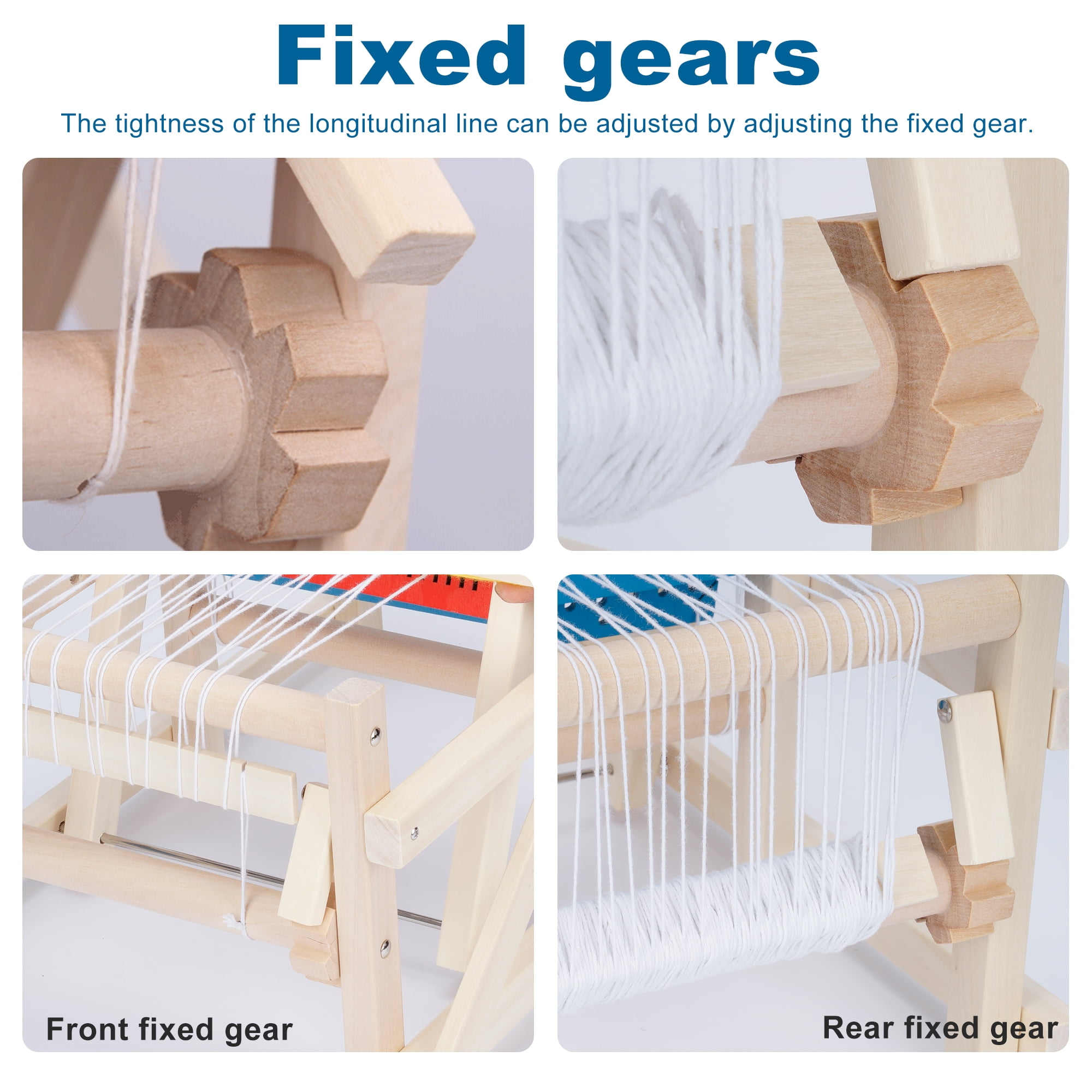 Gtouse Foldable Weaving Loom Kit, Complete DIY Multi-Craft Frame Looms for Adults Beginners