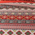 thumbnail image 3 of NEWLAKE Cotton Bedspread Queen Quilt Sets Reversible Patchwork Coverlet Set, European Boho Striped Pattern, 3 of 7