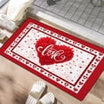 thumbnail image 6 of Non-Slip Kitchen Mat Absorbent Heart Design Valentine's Day Home Decor Floor Mat - Microfiber Easy Clean Decorative Rug(C), 6 of 8
