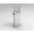 thumbnail image 3 of FixtureDisplays® Silver Gray Metal Ballot Box w/ Side Pockets, Lockable, 17 x 8.7 Header, Floorstanding - Matte Grey Unique Lock/Keys 119577 Free Shipping!, 3 of 5