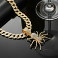 thumbnail image 3 of Men Women Hip Hop New Fashionable and Personalized Spider  Pendant Necklace 15mm Crystal Cuban Chain HipHop Iced Out Bling Necklaces Fashion Charm Jewelry, 3 of 5