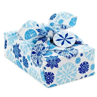 24x 417' VAL-5015 Blue Snowflake Gift Wrap