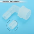 thumbnail image 4 of Accesorio de Barbado de Manguera de Plástico Unique Bargains 1/2" G3/4 Macho NPT Adaptador de Codo Barbado Acuario PP Transparente 5 Pcs, 4 of 7
