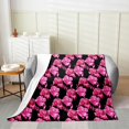 thumbnail image 2 of Bow All Season,Bed Blanket Girls Bow Plush Throw Blanket, for Kids Boys Girls Teens Cute Bowknot Hot Pink Flannel Fleece Blanket 40"x50" Kawaii Cute, 2 of 6