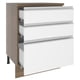 thumbnail image 3 of Mueble de Cocina Madesa Glamy 60 cm 3 Cajones Marrón/Blanco, 3 of 5