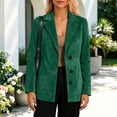 thumbnail image 5 of Warop Faux Suede Blazer for Women Open Front Lapel Long Sleeve Jacket Casual Office Wear Fall Suits with Pockets, 5 of 6
