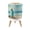 Color 1, variant on Small Trash Can with Lid Beach Coastal Starfish White Flower Vintage Vase Teal Beach 1.8 Gallon Dog Proof Trash Can Round Garbage Can Waste Bin Wastebasket for Bathroom Bedroom Living Room