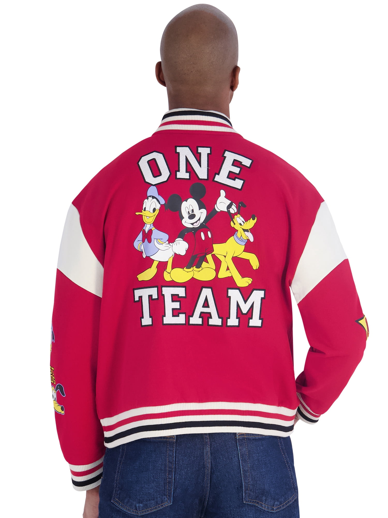 Mickey & Friends Mens Bomber Jacket, Disney, Sizes XS-3XL