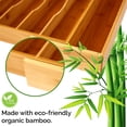 thumbnail image 3 of Vaiyer Bamboo Expandable Drawer Organizer for Utensils Holder Expands up to 20 inches wide, Adjustable Cutlery Tray,, 3 of 7
