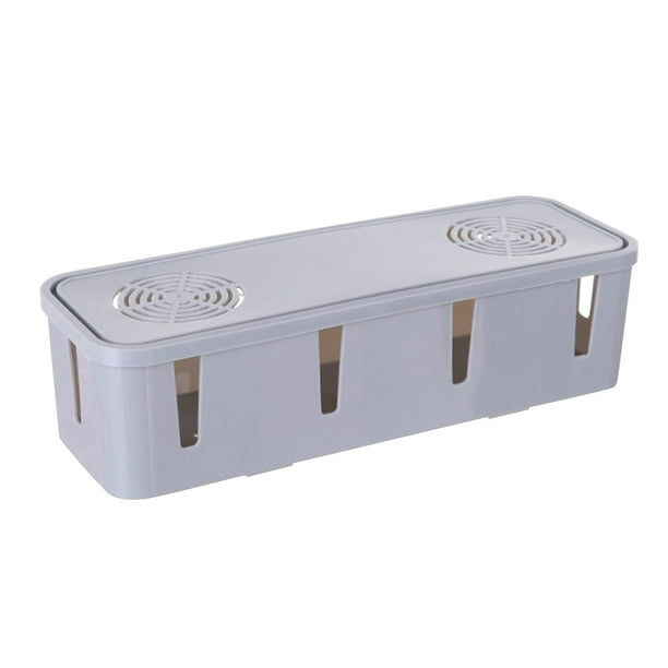 Xihbxyly Caja de Almacenamiento para Enchufes, Gestión Práctica de Cables, Plástico Blanco, Organización Del Hogar, Diseño Multifuncional, Solución Ideal para Familias, Tamaño 26,5 X 8 X 9,5 Cm