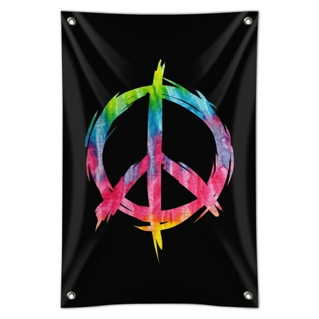 Tie Dye Peace Sign Home Business Office Sign