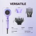 thumbnail image 3 of Wavytalk - Secador de pelo con difusor, difusor profesional, secador de pelo de 1875 W, secador de pelo iónico para mujeres con temperatura constante, 3 accesorios, secado rápido, 3 of 8