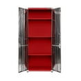 thumbnail image 2 of Seville Classics UltraHD® Steel Body Lockable Storage Cabinet Organizer Locker Shelving Unit, Red, 30" W x 18" D x 72" H, 2 of 8