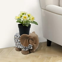 14.96" Modern Elephant?Garden?Stool Brown Decorative Magnesium Oxide For Homes