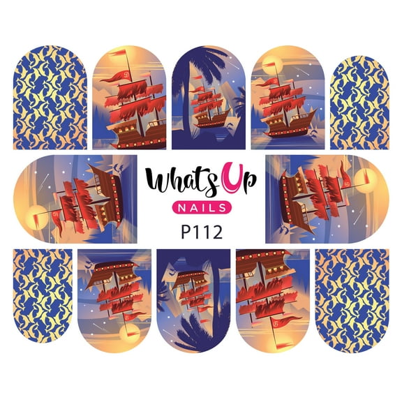 Whats Up Nails P112 Let's Sea the World Water Decal Sliders for Nail Art Design