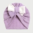 thumbnail image 4 of Odeerbi Baby Girls Elastics Hair Bows Headband Toddler Cute Bowknot Solid Color Hair Band Hair Accessories Hat Purple, 4 of 4