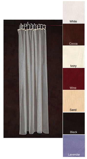 Mombasa Sheer Netting Tab Top 87 Inch Curtain Panel Pair 64 X 87