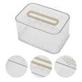 thumbnail image 3 of Funda para caja de pañuelos de estilo claro de 1 Pc Unique Bargains para mesa de dormitorio Plástico Blanco, 3 of 3