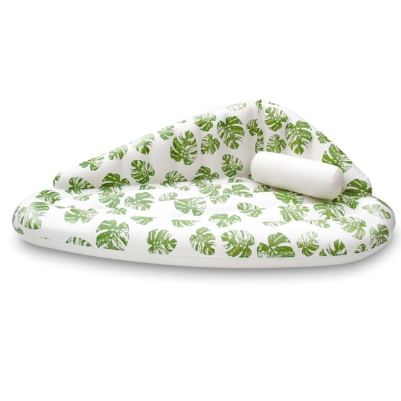 In The Swim Tri-Deco Monstera Leaf Inflatbale Sofa Pool Float L90518MP_ITS