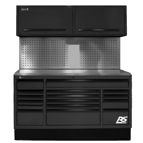 Homak BKCTS72004 72 in. CTS Conversion Kit with Tool Board Backsplash - Black