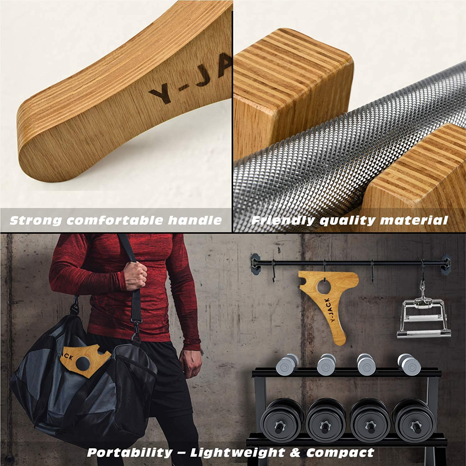 Yes4All Wooden Mini Deadlift Bar Jack, Single