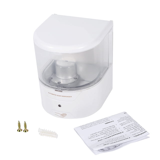 Dispensador automático de jabón con sensor ABS blanco de 600ML, dispensador automático de pared