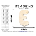 thumbnail image 2 of Unfinished Wood Balloon Letter E Shape 5" / 1/4", 2 of 3