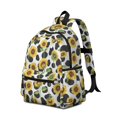 thumbnail image 2 of Sunflower and Cowprint White Pattern Backpack for School, Cute School Bag with Adjustable Shoulder Straps and Padded Back, 13.4"x11"x4.7", 2 of 5