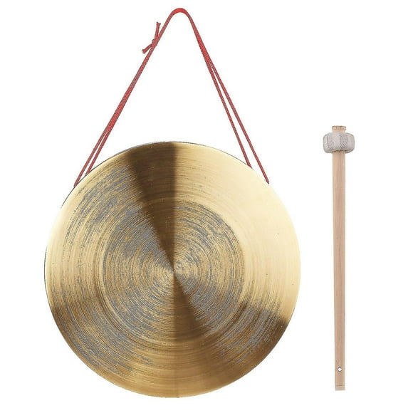 30cm Hand Gong Cymbals Brass Copper Gong Chapel Opera Percussion Instrument With Round Play Hammer