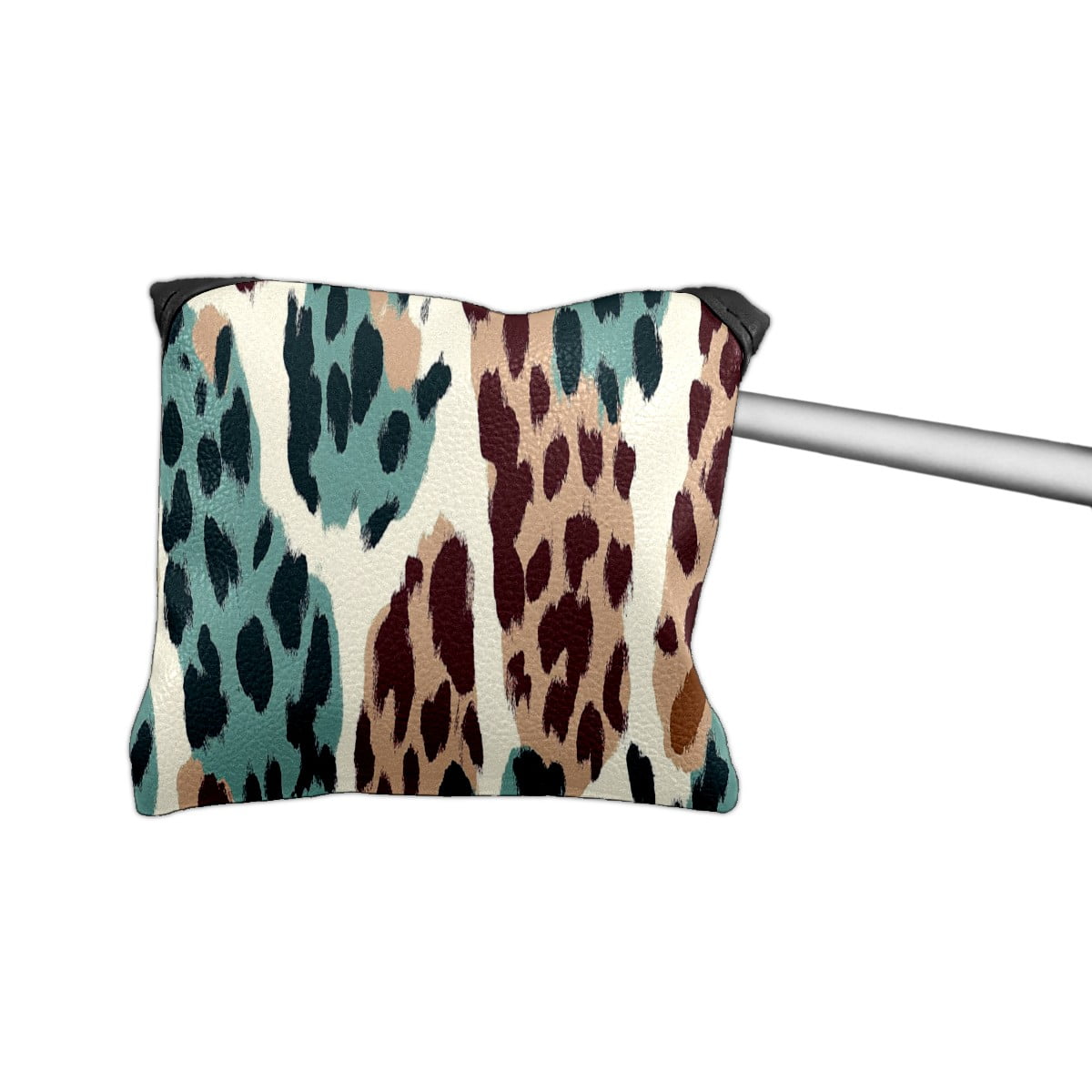 Golf Mallet Putter Cover Premium Leather Golf Putter Head Cover with Magnetic Closure Golf Cover for Men and Women Leopard Print