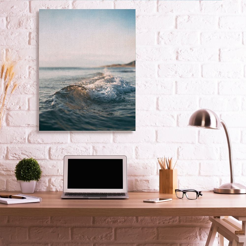 Stupell Industries Crest of a Small Wave Beach Water Photograph Designed by Unsplash