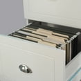 thumbnail image 4 of Bradley 2 Drawer Vertical Wood Filing Cabinet, White, 4 of 6