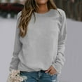 thumbnail image 2 of T-shirt à Manches Longues Col Rond Imprimé pour Femmes, Quotidien, Maison, Extérieur, Mode Urbaine, 2 of 5