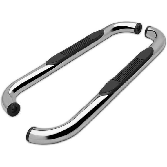 TAC Side Steps Fit 99-18 Chevy Silverado/GMC Sierra 1500 / 99-19 Silverado/Sierra 2500/3500 Regular Cab (Excl. C/K "Classic") (Body Mount) 3" Stainless Steel Side Bars Nerf Bars Running Boards 2 Pcs