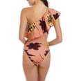 thumbnail image 2 of Derek Lam 10 Crosby Womens Floral Cut-Out One-Piece Swimsuit Pink L, 2 of 2