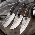 thumbnail image 3 of Forged Butcher Knife with Hole 5.5 inch Full Tang Meat Cleaver with Sheath Kitchen Knives High Carbon Steel Chef Chopping Boning Cooking BBQ Knife, 3 of 8