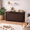 Coffee + MDF, variant on Space Saving Kids Toy Box with Safety Hinged Lid for Ages 2+ Gray MDF Storage Bin for Bedroom Playroom, 31.5x13x16.7 Inches
