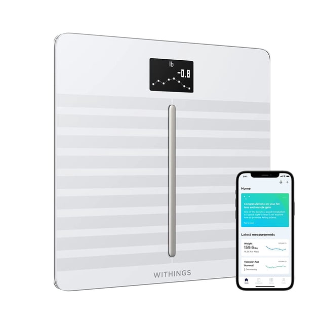 YANTONG Body Cardio – Premium Wi-Fi Body Composition Smart Scale, Tracks Heart Health, Vascular Age, BMI, Fat, Muscle & Bone Mass, Water %, Digital Bathroom Scale with App Sync via Bluetooth or Wi-Fi