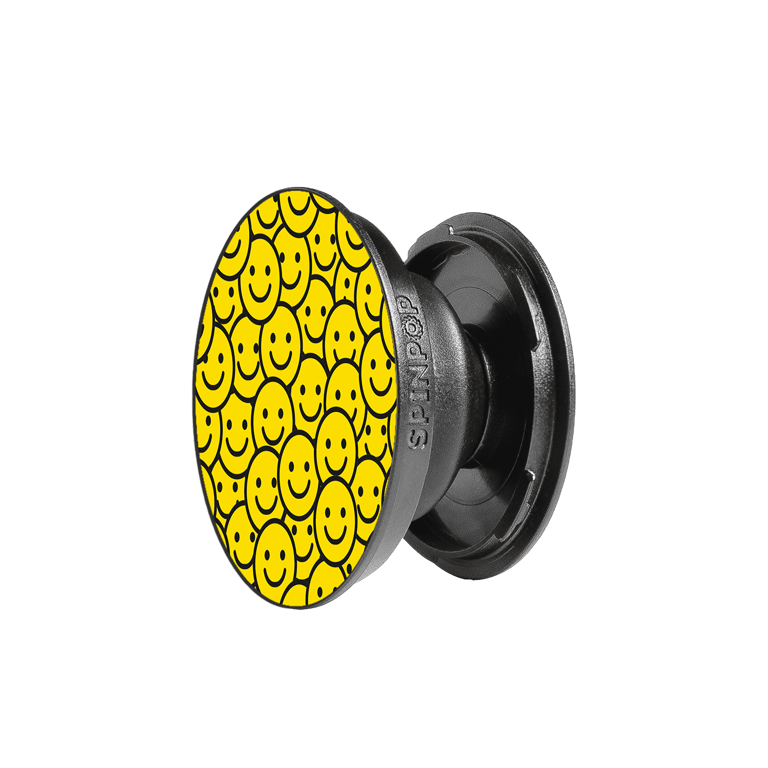 Spinpop Phone Grip - Smiley Cluster Yellow and Black