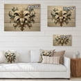 thumbnail image 4 of Designart "Fleur-De-Lis Capturing the Stylized Lily II" Floral Print on Natural Pine Wood, 4 of 5